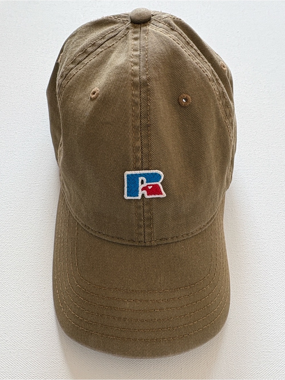 Russel Athletic R Logo Dad Hat Khaki Brown
